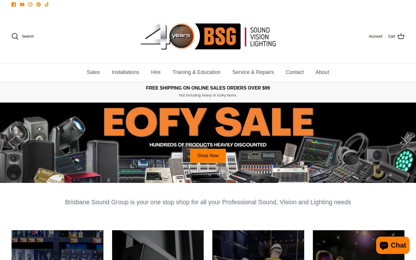 brisound.com.au homepage screenshot