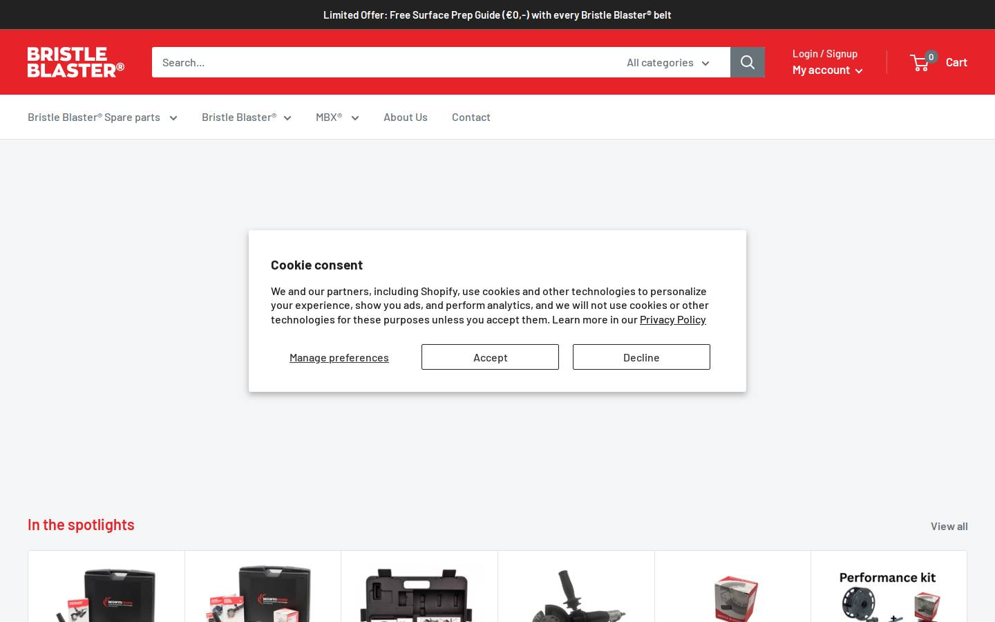 bristleblaster.store homepage screenshot