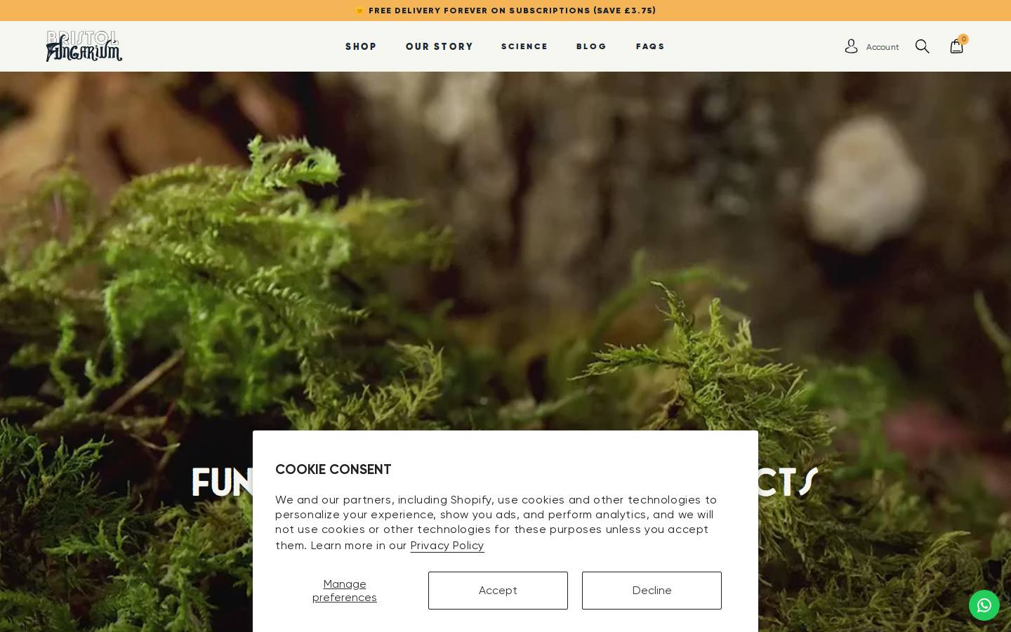 Bristol Fungarium homepage screenshot