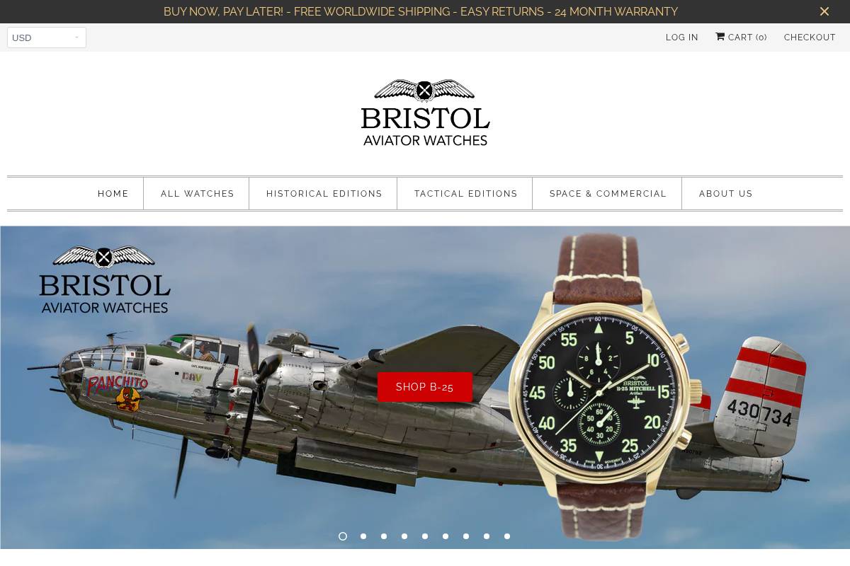 bristolwatchcompany.com homepage screenshot