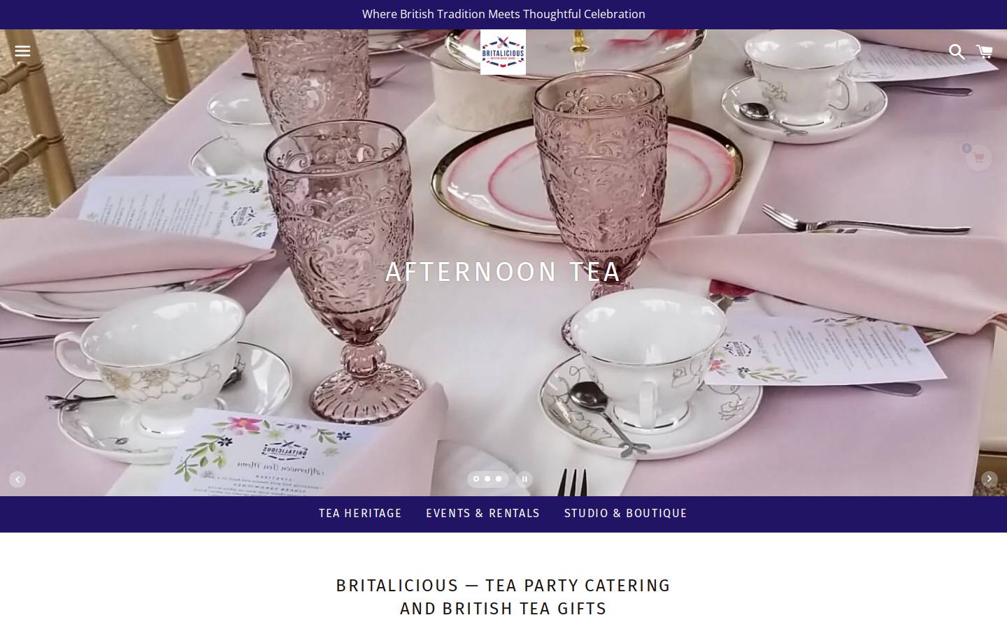 britaliciousbake.com homepage screenshot