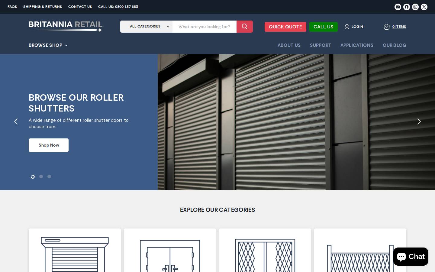 Britanniaretail homepage screenshot