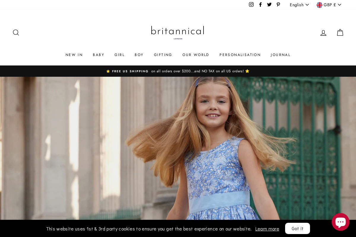 Britannical homepage screenshot