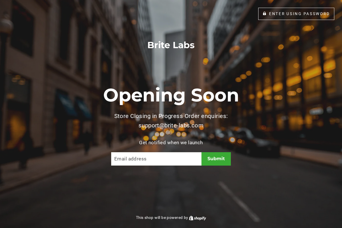 brite-labs.com homepage screenshot