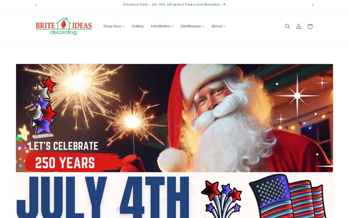 Brite Ideas homepage screenshot