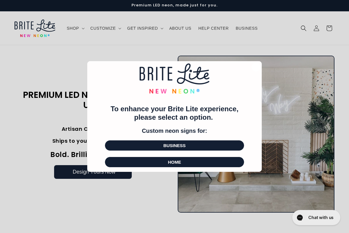 BriteLiteTribe homepage screenshot