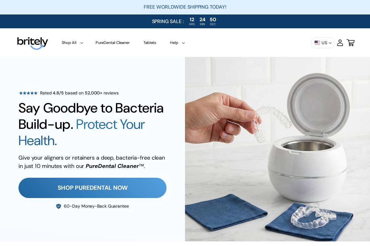 britely.us homepage screenshot