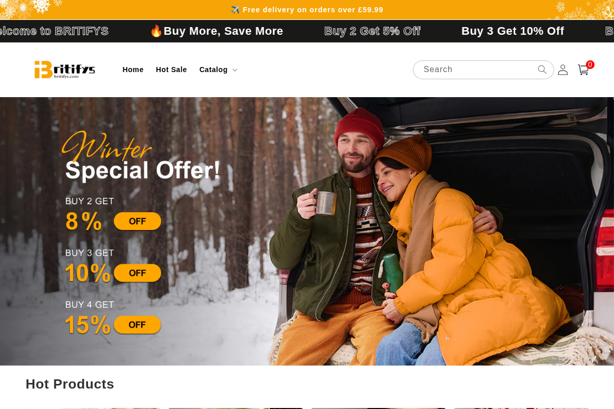 Britifys homepage screenshot