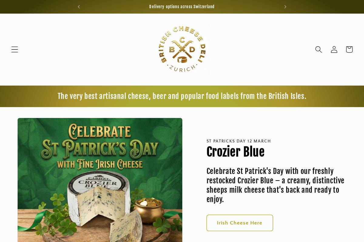 britishcheesedeli.ch homepage screenshot