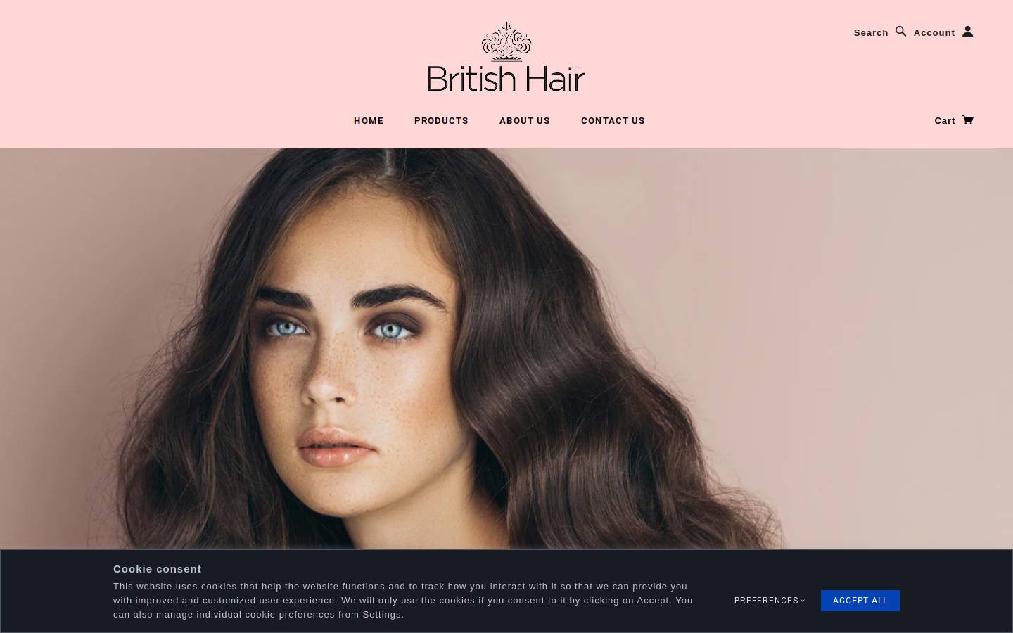 britishhair.com homepage screenshot