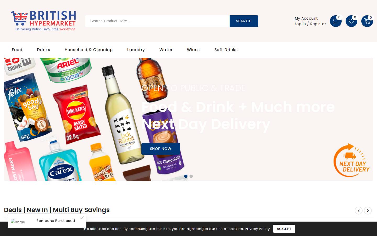 britishhypermarket.com homepage screenshot