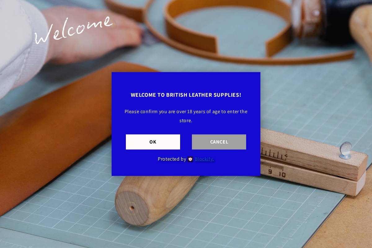 Britishleathersupplies homepage screenshot