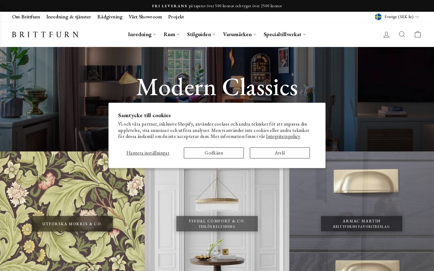 Brittfurn homepage screenshot