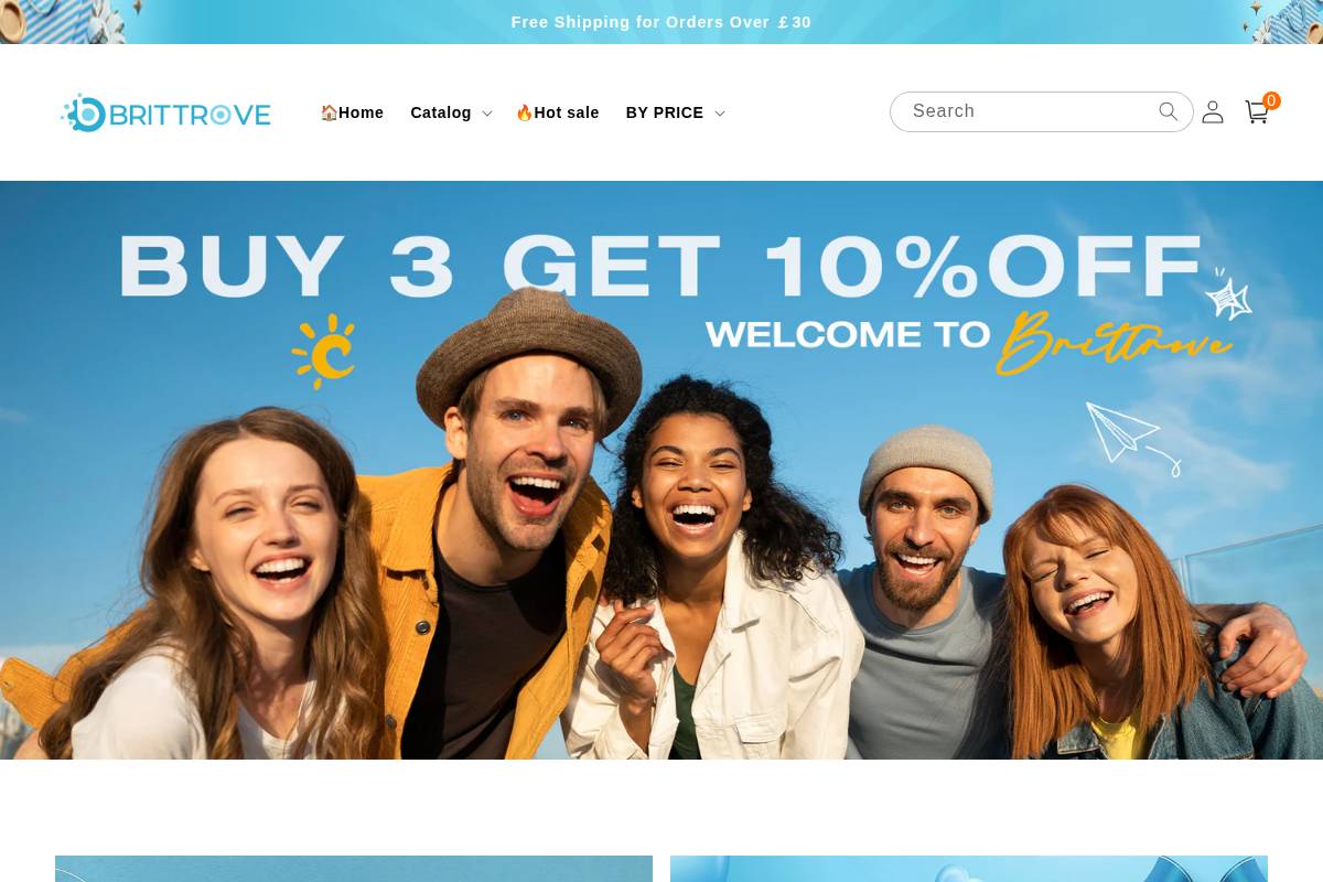 Brittrove homepage screenshot