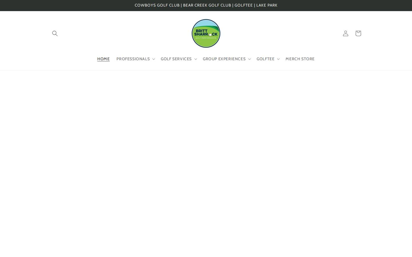 brittsharrockgolfinstruction.com homepage screenshot