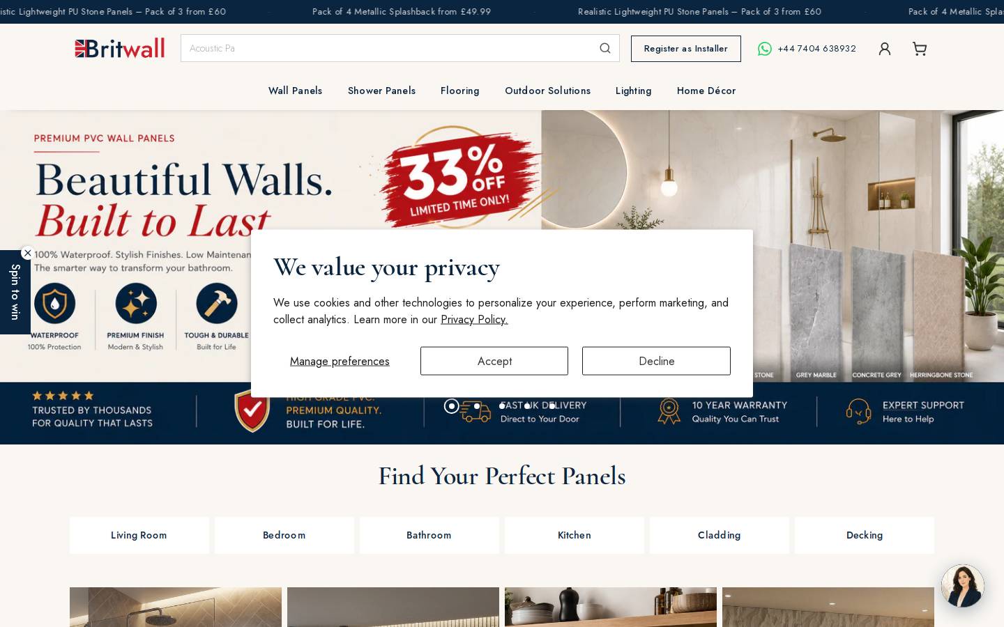 britwall.com homepage screenshot