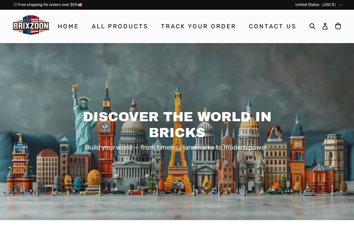 brixzoon.com homepage screenshot
