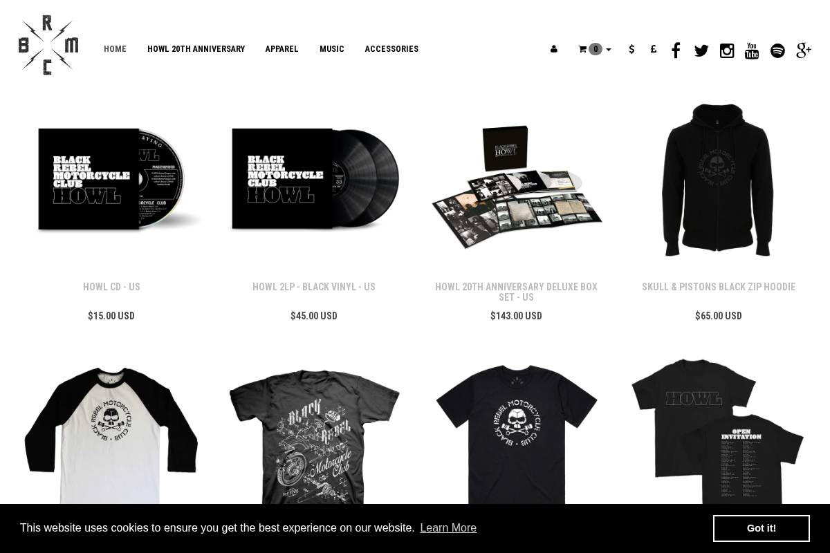 brmcstore.com homepage screenshot