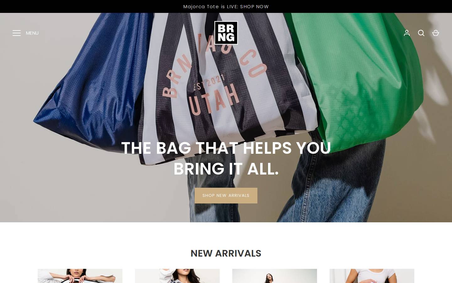 brngbag.com homepage screenshot