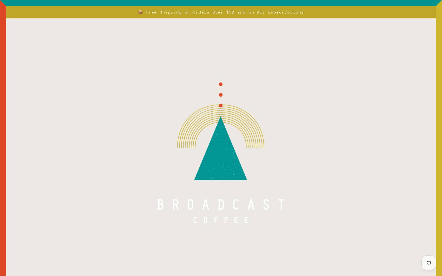 broadcastcoffeeroasters.com homepage screenshot