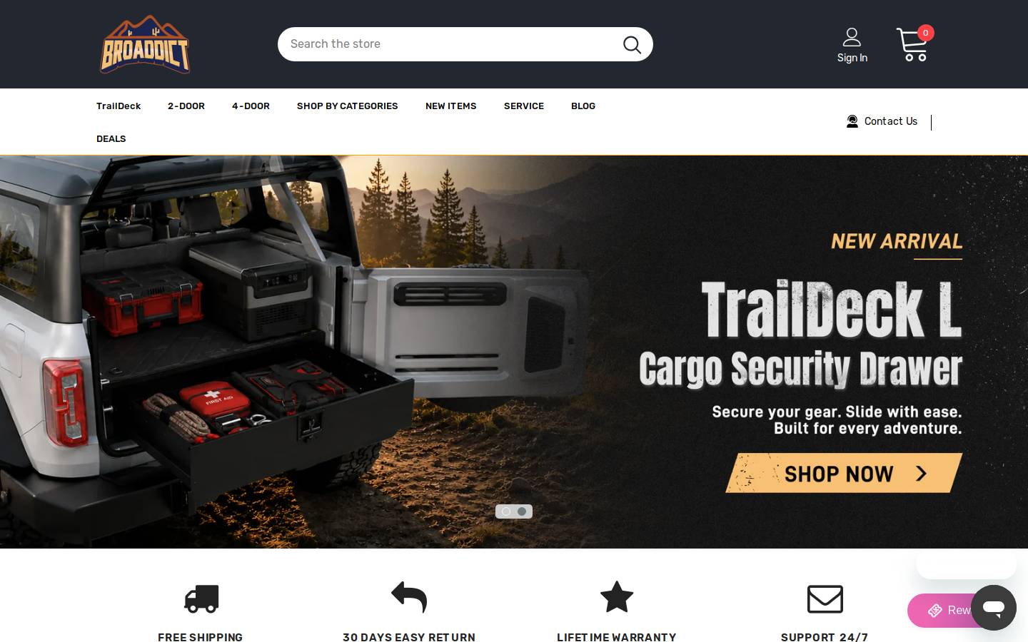 Broaddict homepage screenshot