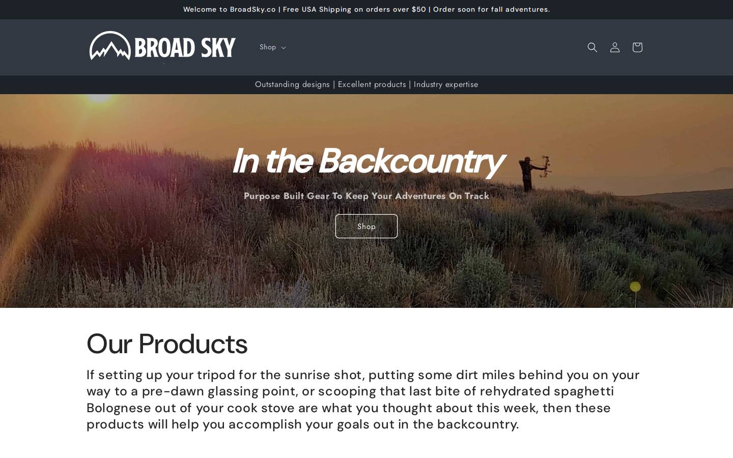 broadsky.co homepage screenshot