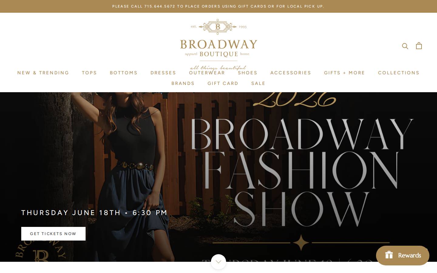 broadwayinstanley.com homepage screenshot