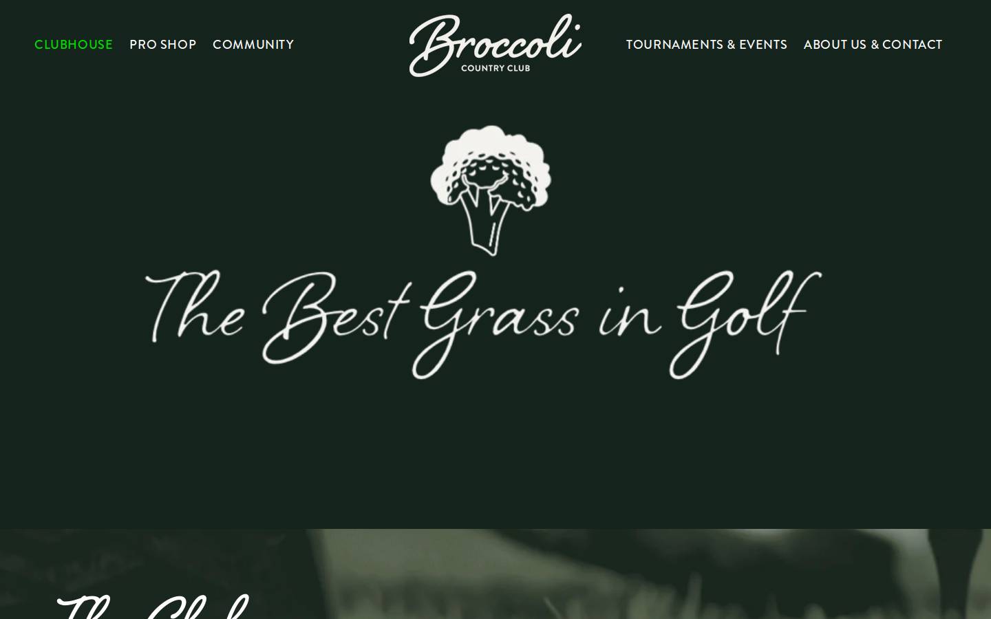 broccolicountryclub.com homepage screenshot