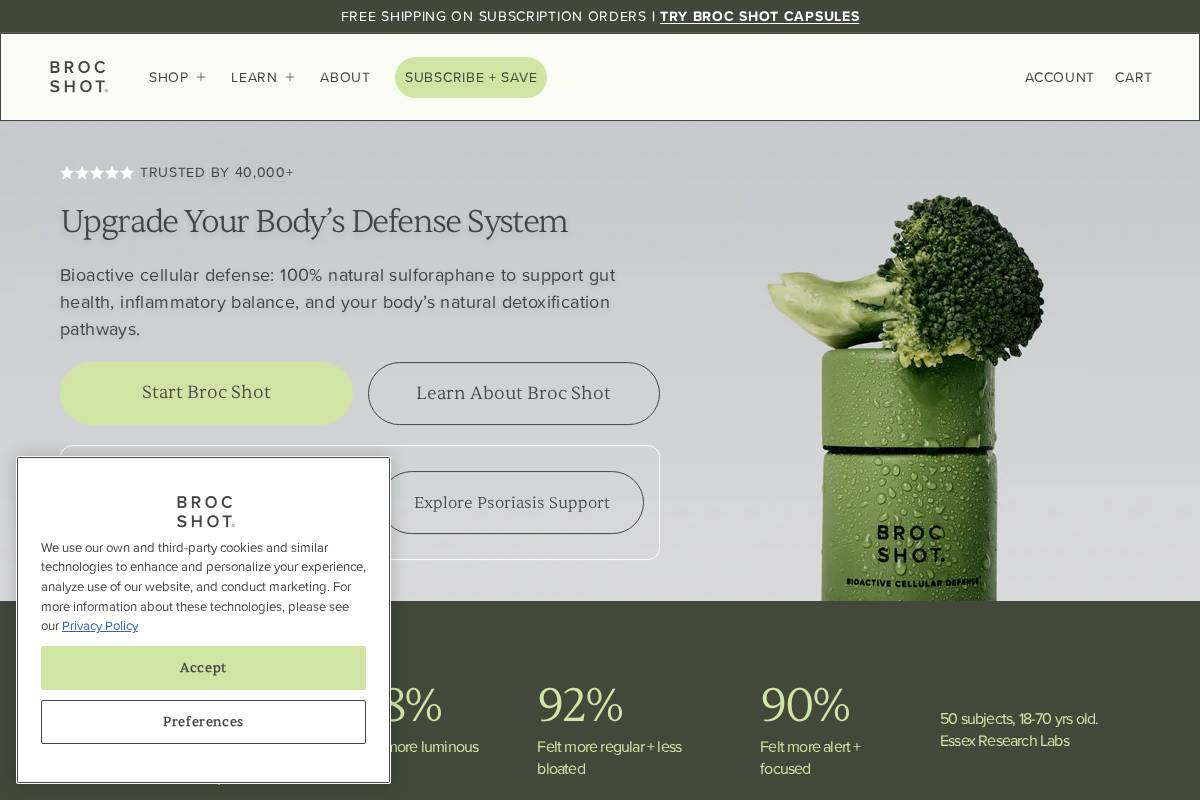 brocshot.com homepage screenshot