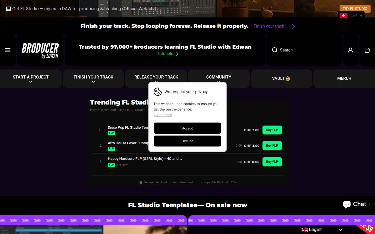 broducersunited.com homepage screenshot