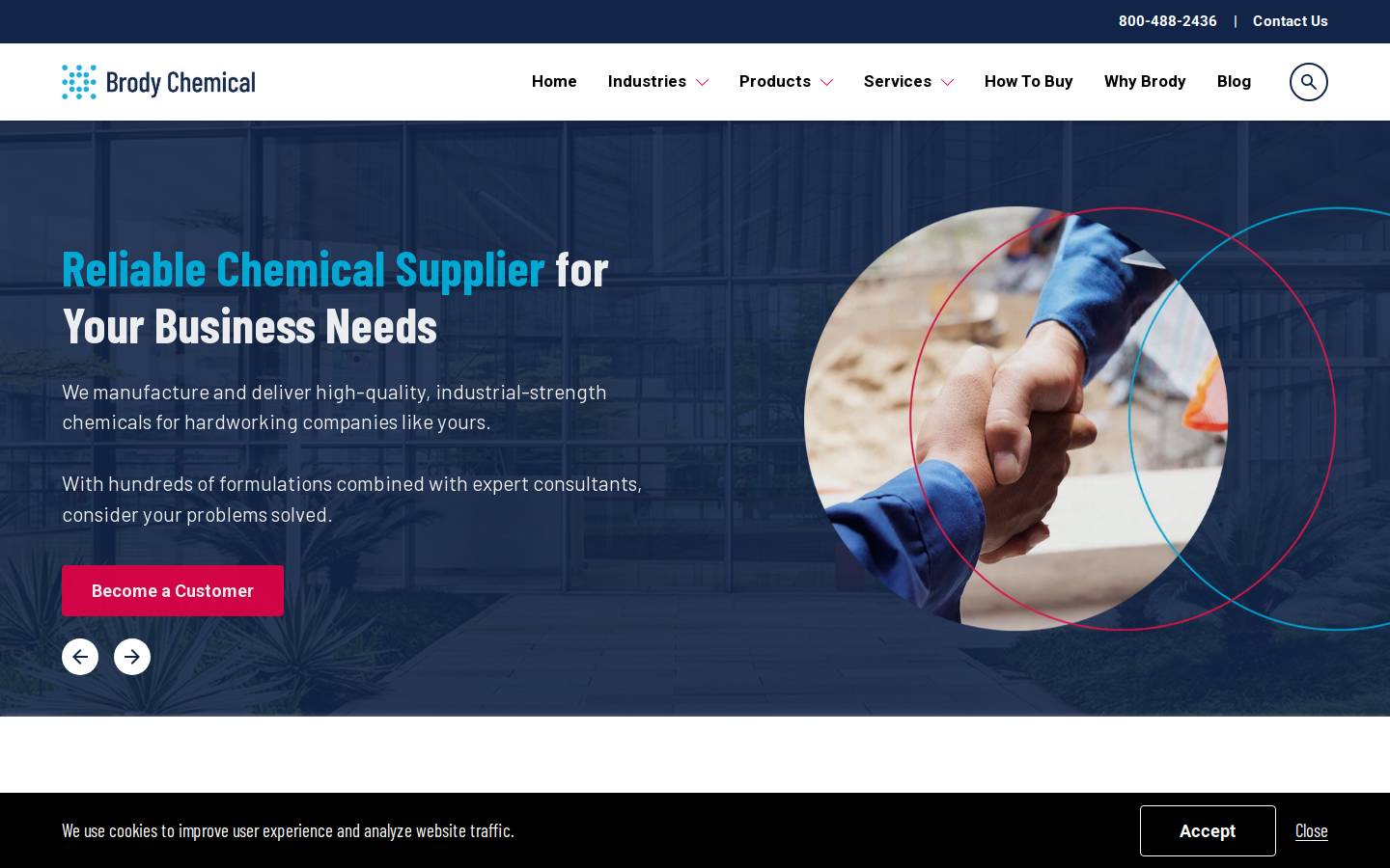brodychemical.com homepage screenshot