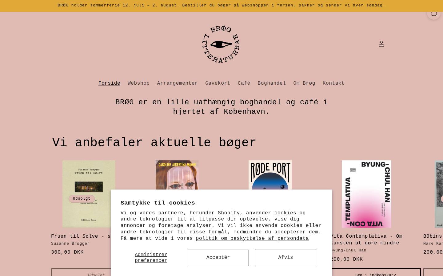 broeglitteraturbar.dk homepage screenshot