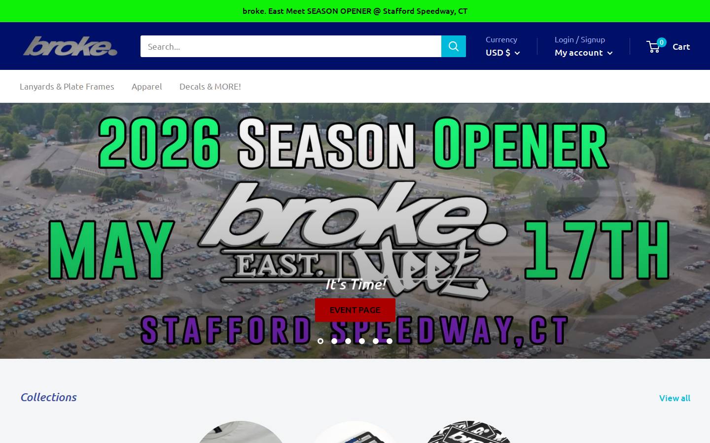 brokeallday.com homepage screenshot