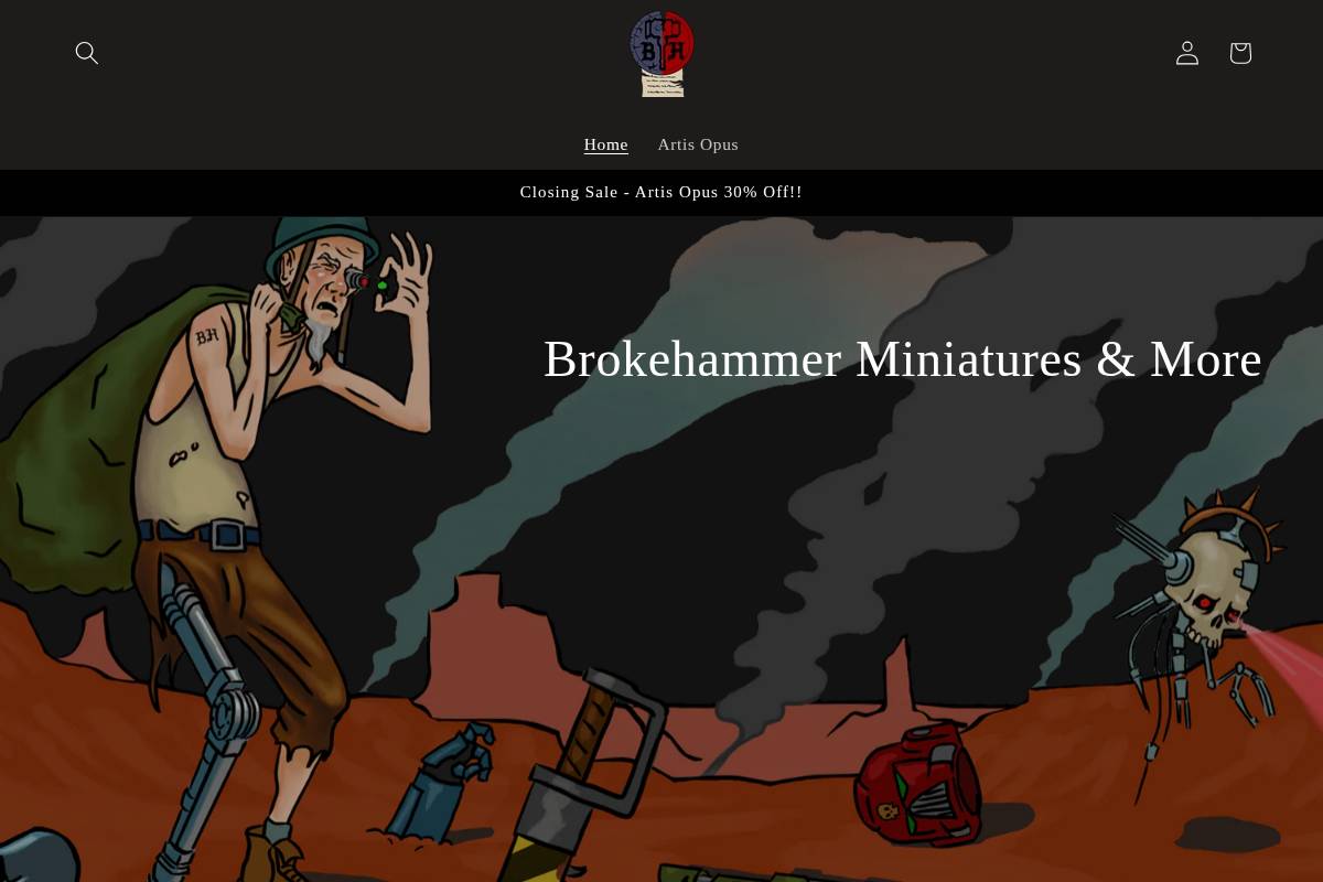 brokehammer.com homepage screenshot