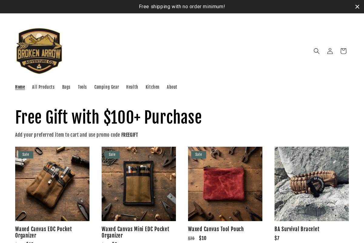 brokenarrowadventureco.com homepage screenshot