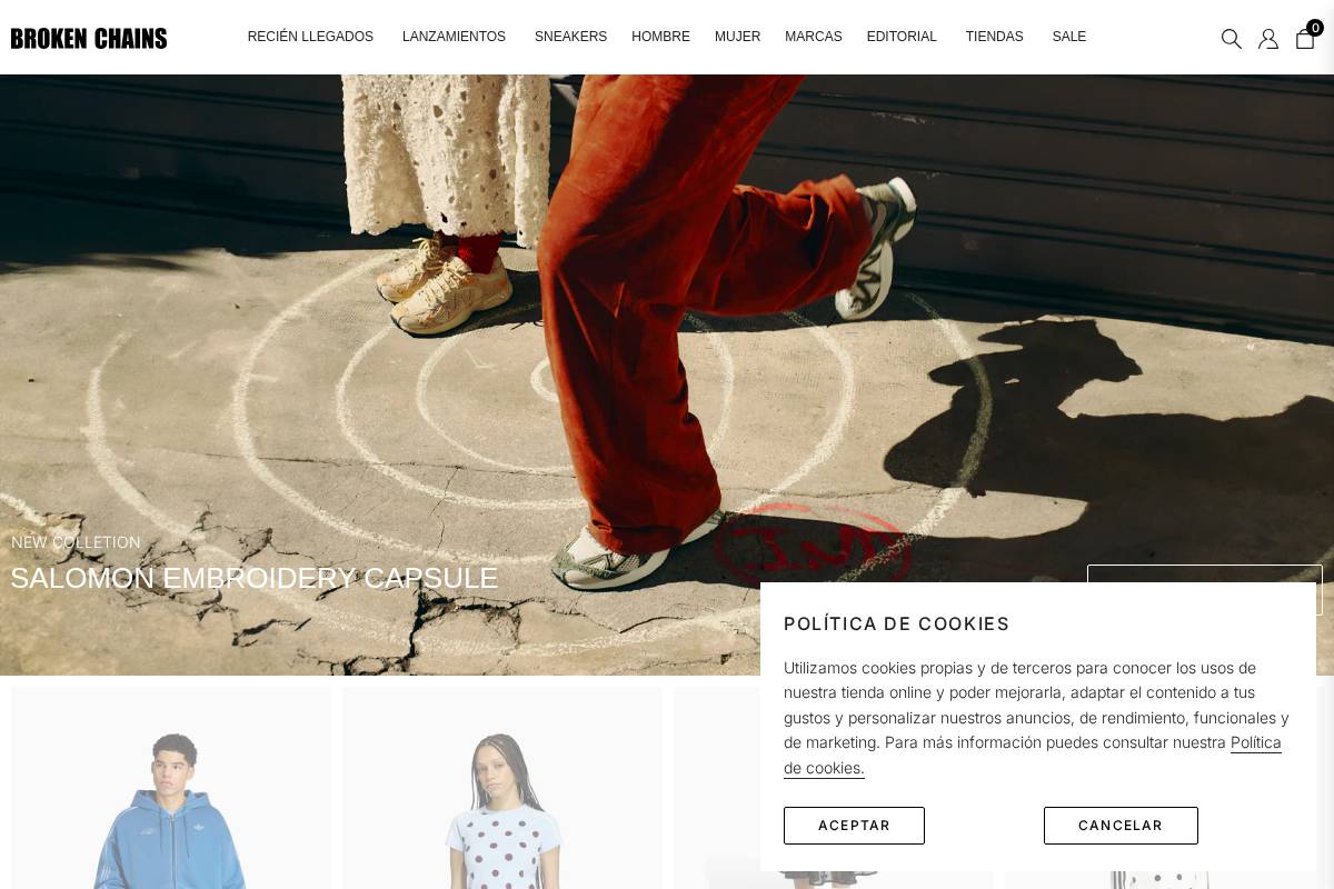 brokenchains.com.co homepage screenshot
