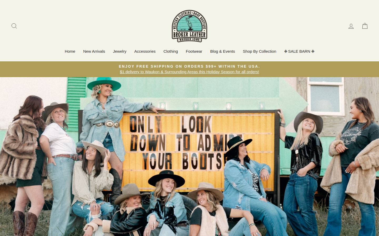 brokerleather.com homepage screenshot