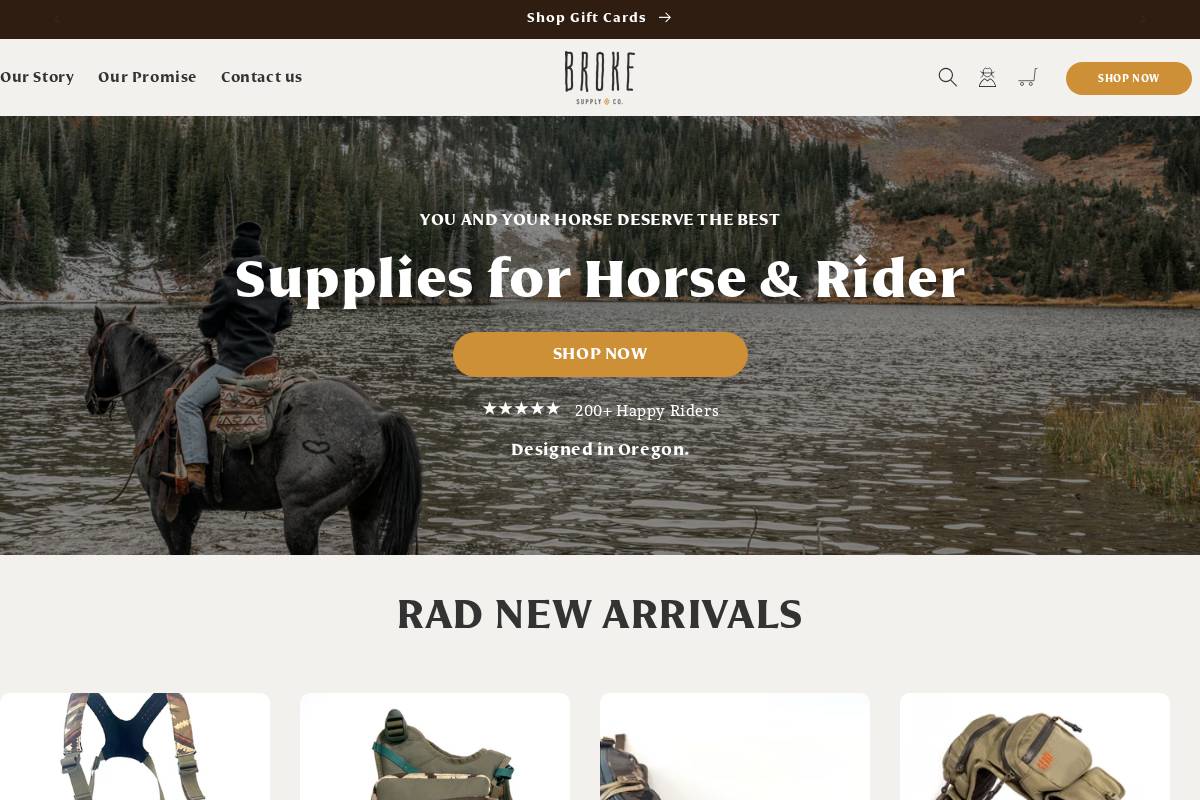 brokesupply.com homepage screenshot