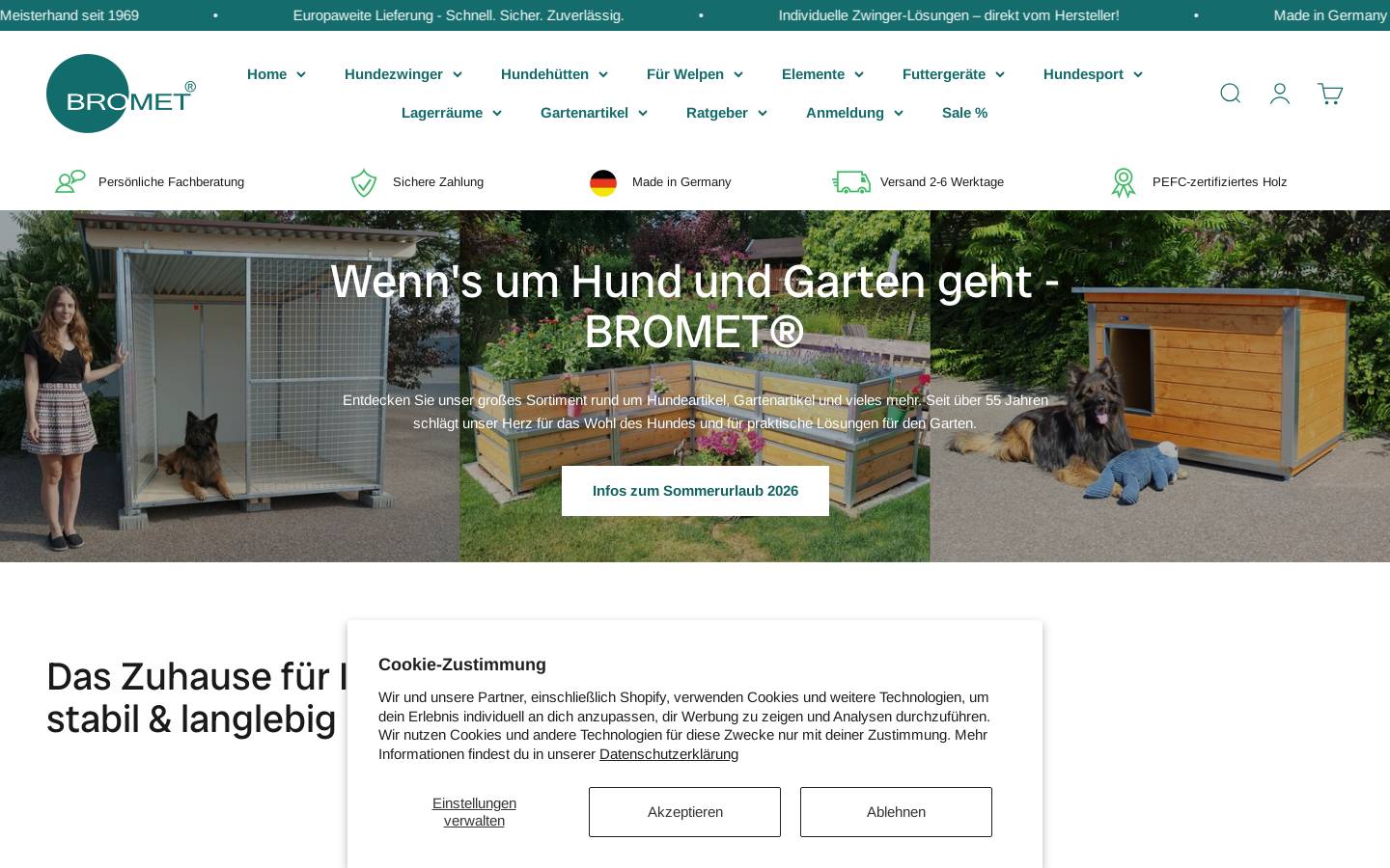 Bromet homepage screenshot