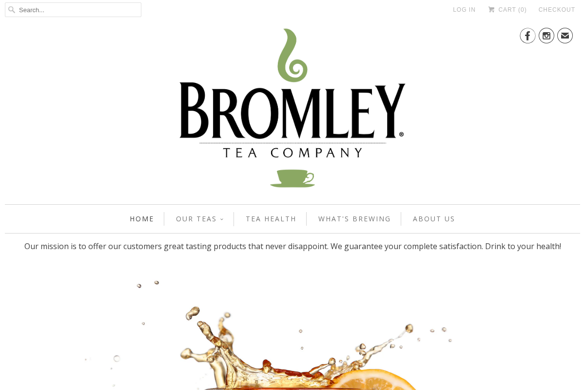 bromleytea.com homepage screenshot