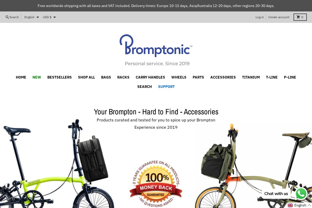 Bromptonic homepage screenshot