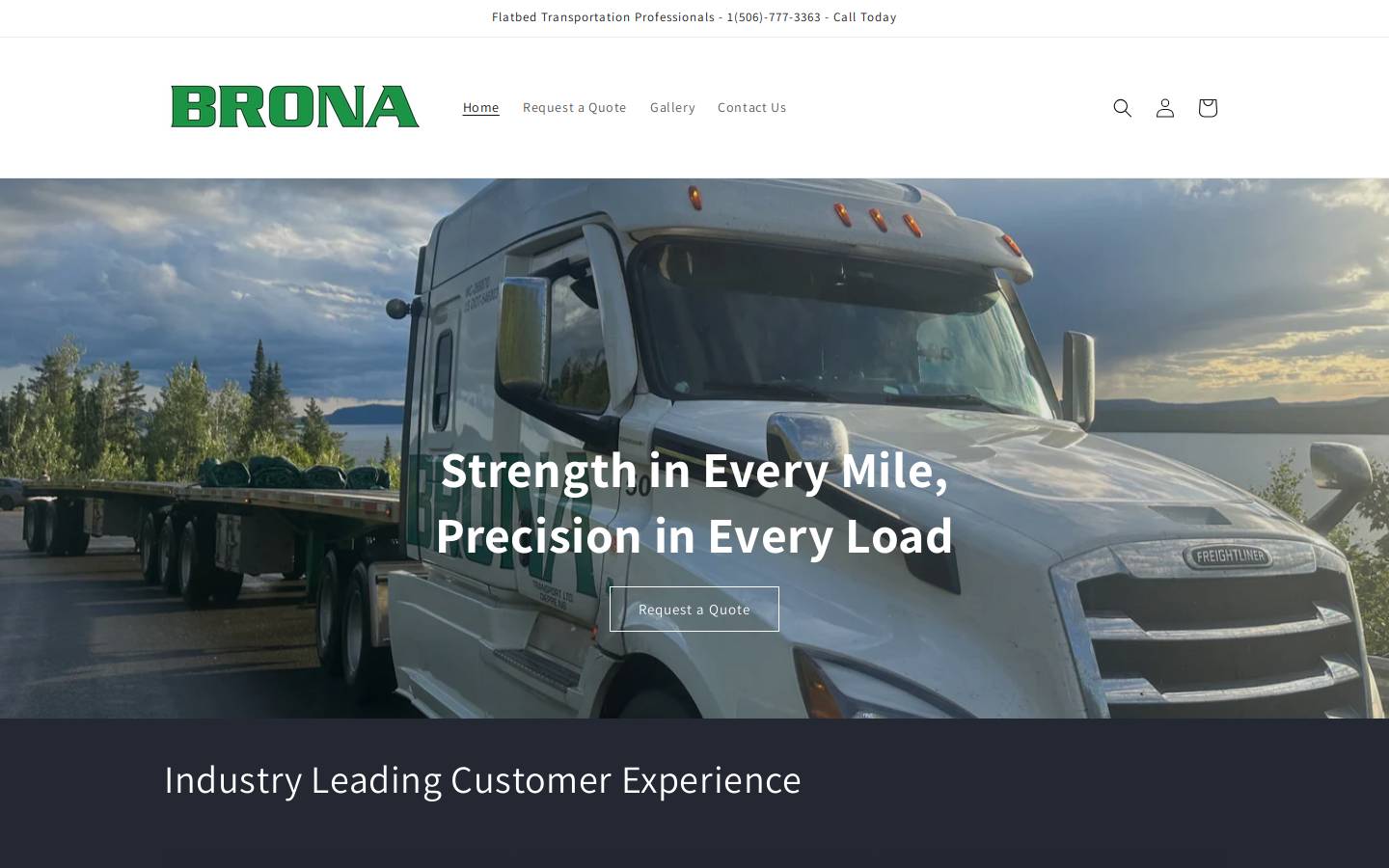 bronatransport.com homepage screenshot