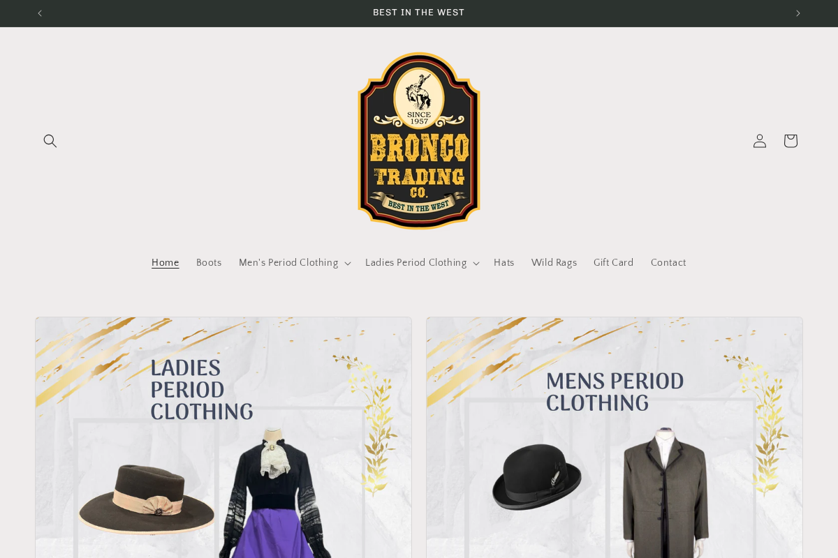 Bronco Trading homepage screenshot