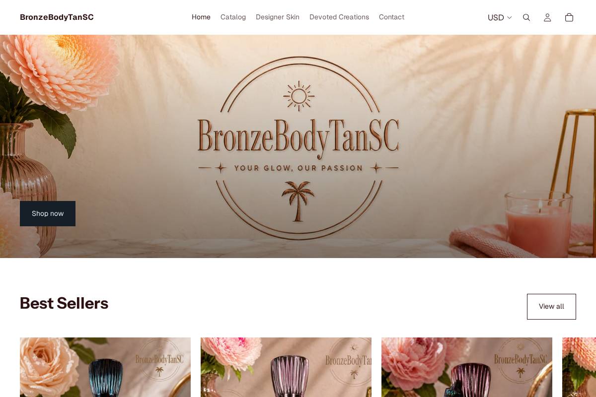 bronzebodytansc.com homepage screenshot
