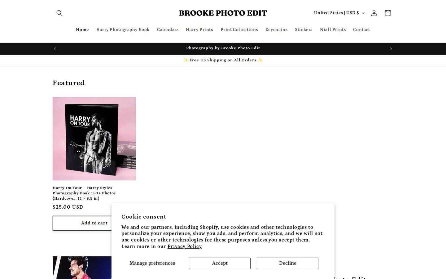 brookephotoedit.com homepage screenshot