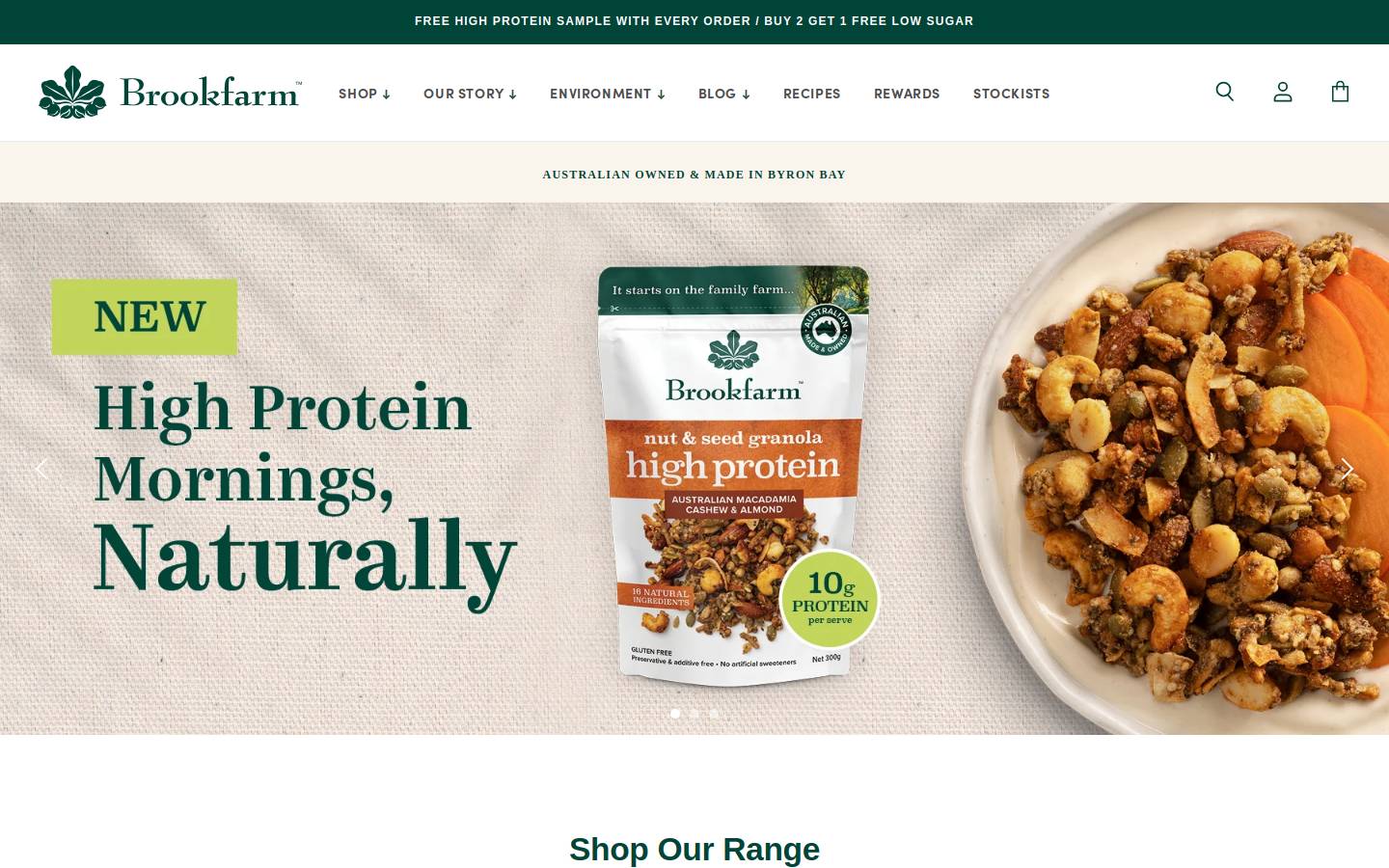 Brookfarm homepage screenshot