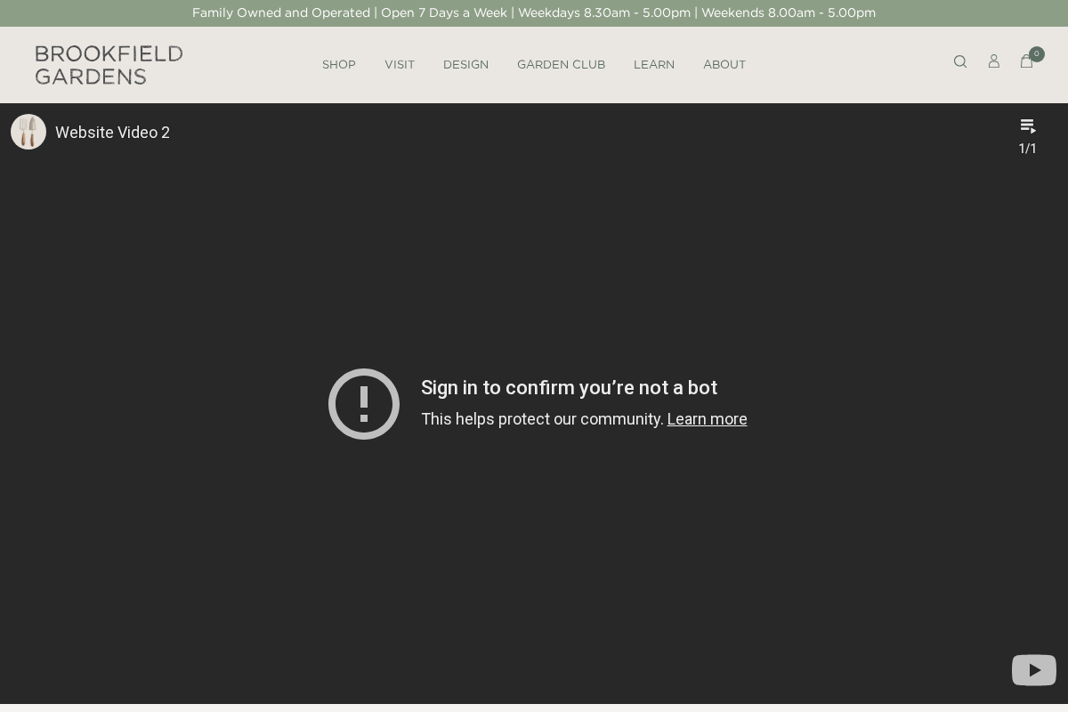 Brookfield Gardens homepage screenshot