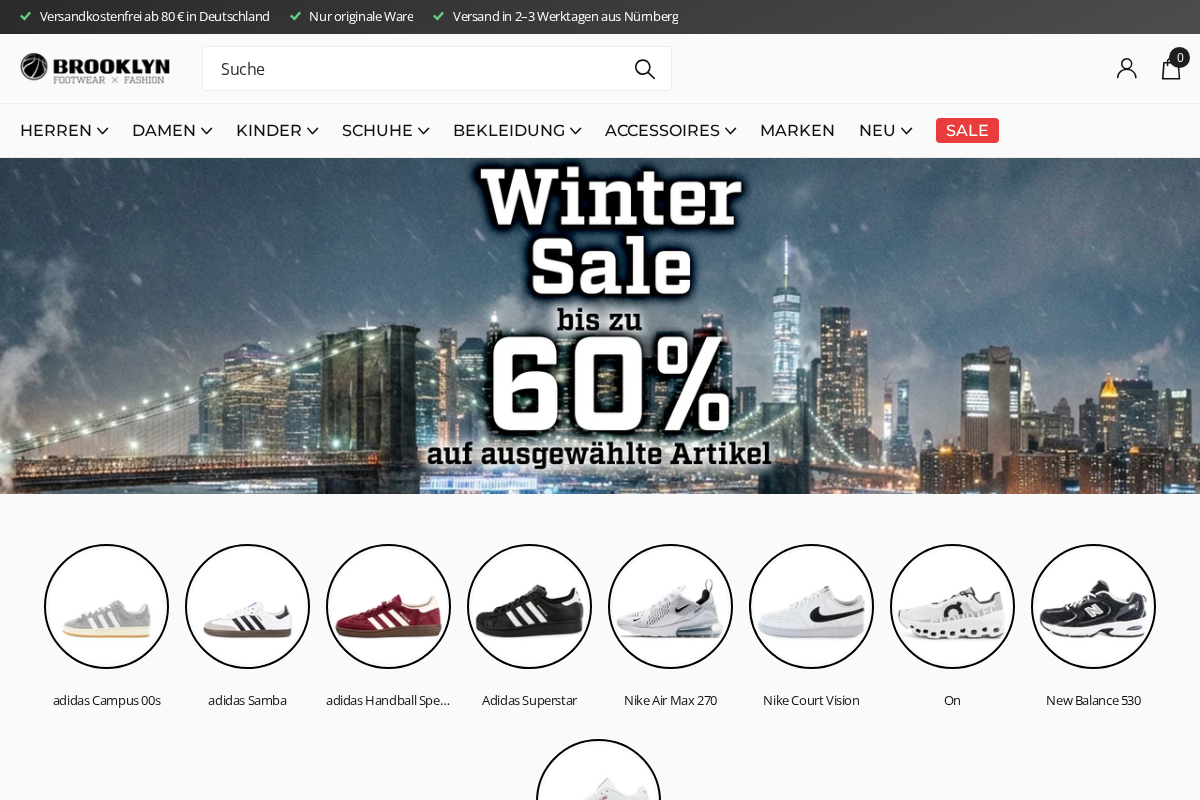 Brooklyn Shop homepage screenshot