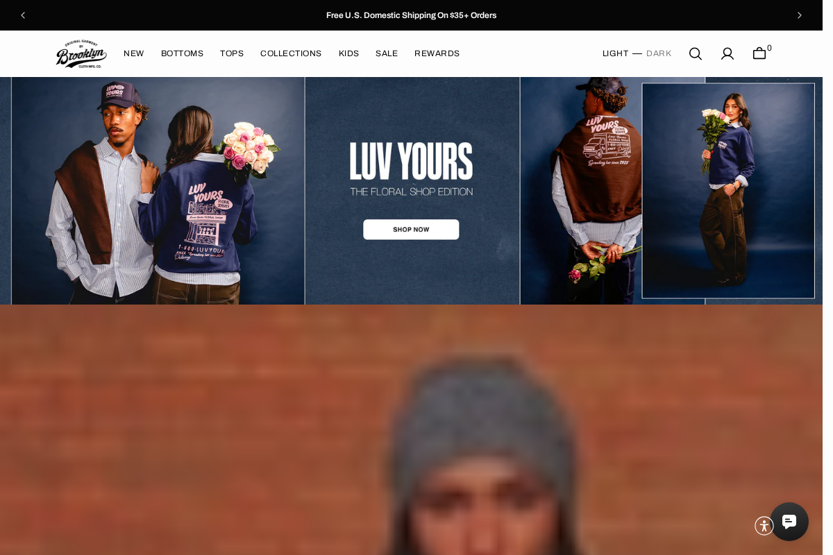 www.brooklyncloth.com homepage screenshot