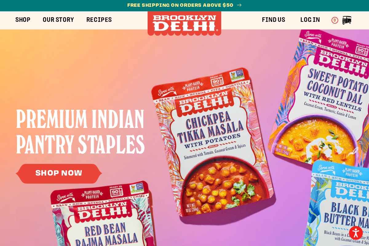 Brooklyn Delhi homepage screenshot